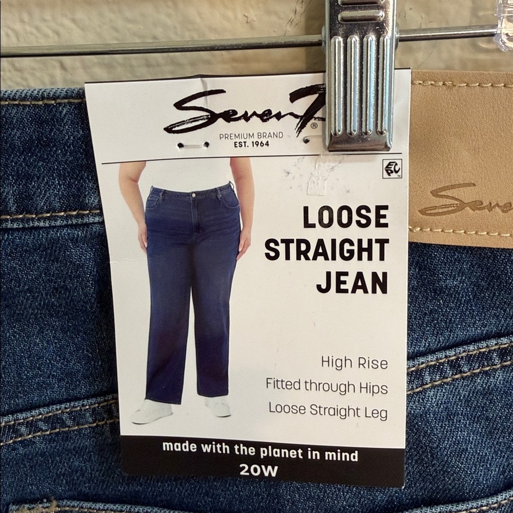 NWT Size 20W Seven7 Loose Straight Jean
